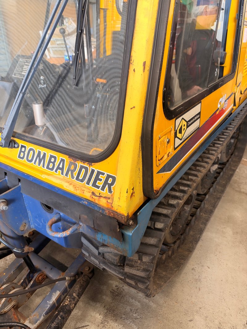 Bombardier SW48 tracked snow vehicle.
